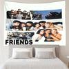 Friends Print Tapestry, Backdrop, Easy Setup, Ideal for Bedroom, Office & Living Room, with Aesthetic Wall Hanging Decor.