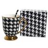 Porcelain Mug 300 with Spoon In a Box, Gift Collection Houndstooth
