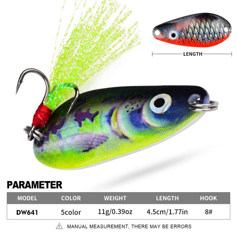 4.5CM11GTossingVIBLure Bait Metal Spinner Full Swim Layer Vibrating Fake Bait for Bass and Red Snapper