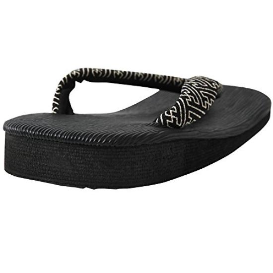 Setta Made in Black Sponge Saaya Shape L [Edoten] Sandals, Japan, Fakeme, Lining, (Large)