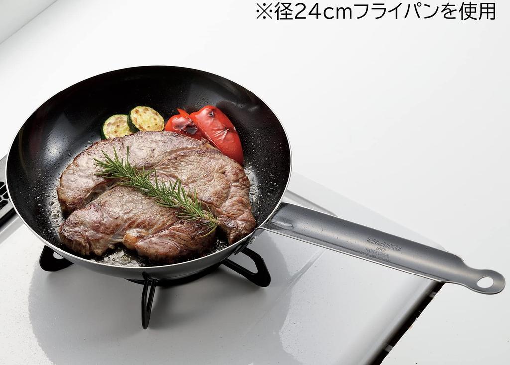 Yokoyama Iron Frying Tsubamejuku No Frying IH Outdoor Japanese-made Pan, 26cm, Waza, Pro-style Pan, Compatible, Use, EJTP-400