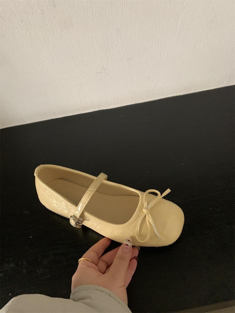 French bow Mary Jane shoes ballet shoes flat shoes Zichun gentle shallow mouth single shoes soft sole