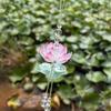 Pink Lotus Shaking Beads Charm: Summer Jewelry for Phone, Bag, and Car
