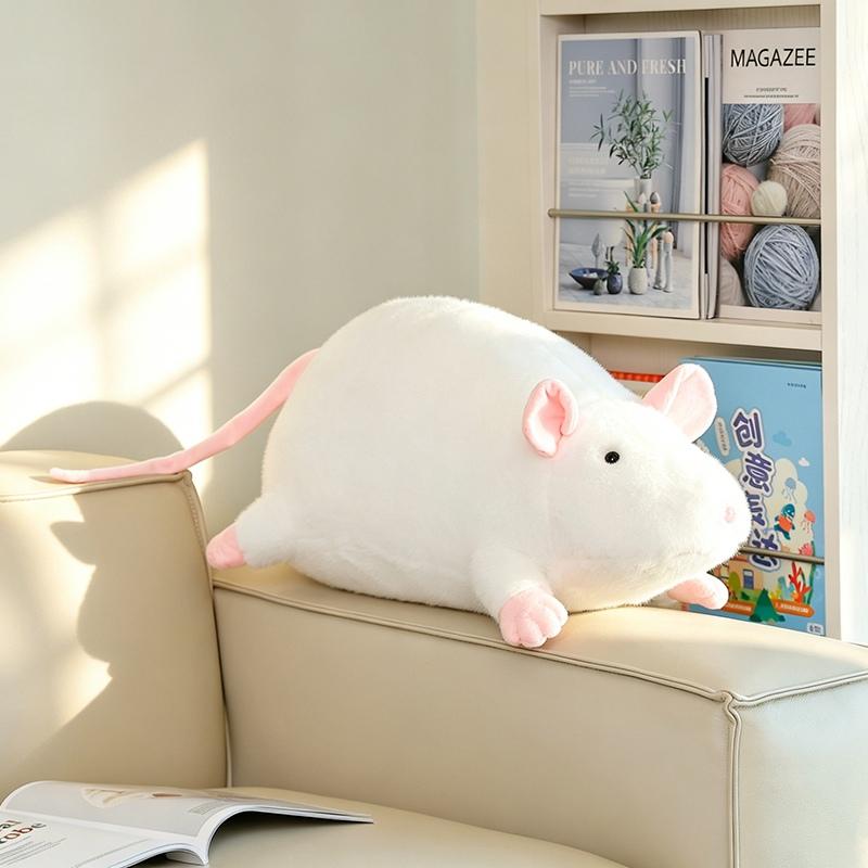 18-60cm Adorable Mouse Simulation Lifelike Fancy Rat Plush Toys Kawaii Stuffed Animals Soft Fatty Mouse Girls Appease Doll Gifts