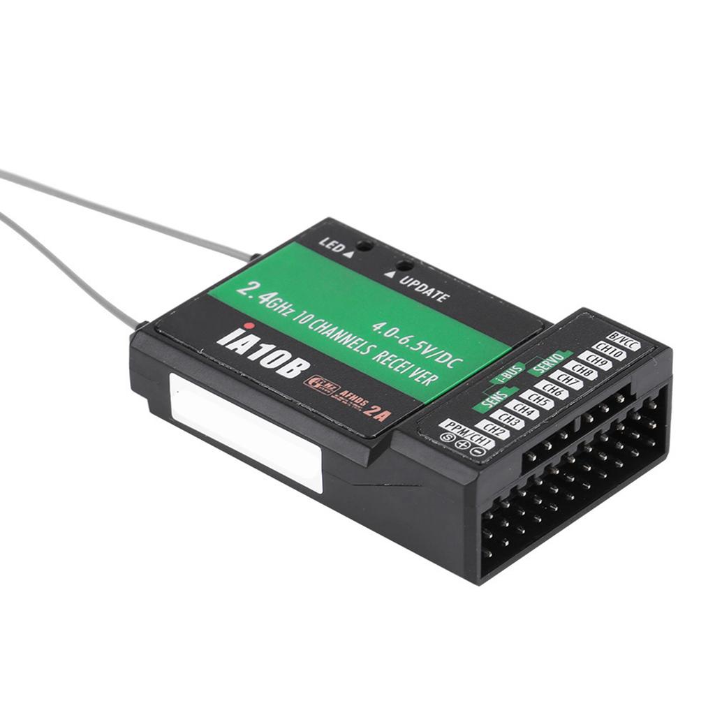 FS IA10B 2.4 Channel Receiver with PPM Output and iBus Port for RC Helicopters Drones and Airplanes