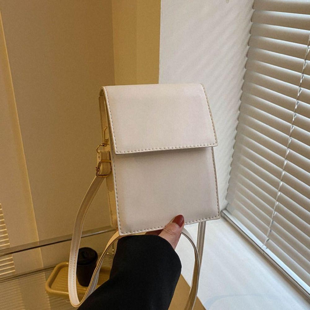 Simple Crossbody Tote Bag PU Leather Ladies Messenger Bag Fashion Small Shoulder Bag Travel