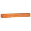 Lit surélevé de jardin - Maison Exclusive - Acier Corten - 400 x 80 x 45 cm - Couleur rouillée