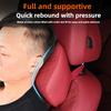 Universal Car Lumbar Support Pillow & Headrest Cushion - Memory Foam Neck/Back Cushion with OEM Car Texture