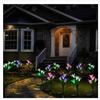 Outdoor Solar Lights With 4 Lily Flowers Ip65 Waterproof Adjustable For Garden Pathway Patio