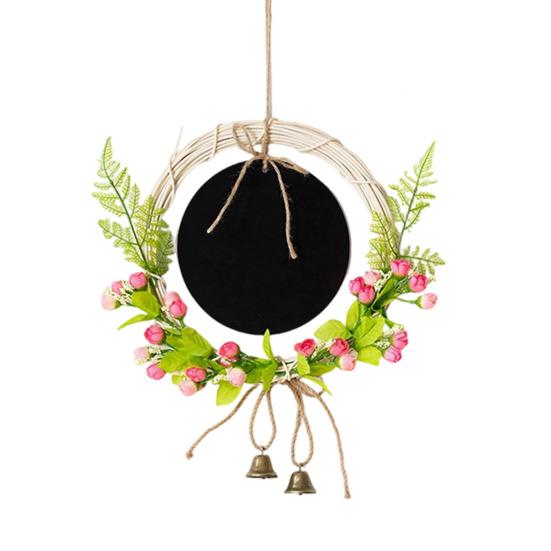 Hanging Wreath  with Blackboard Ornaments A