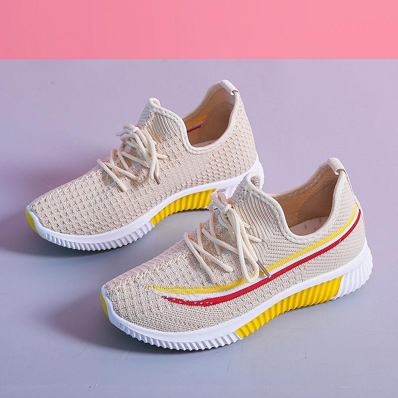 

2025 новые импортные женские туфли сетчатые дышащие студенческие туфли женские повседневные туфли на шнуровке модные спортивные туфли 38 жёлтый