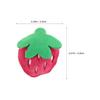DOITOOL Hair Clip, Bangs Clip, Strawberry [Set of 2] Non-marking Hair Clip, Stuffed Toy, Strawberry Hairpin, Fluffy Hair Ornament, Face Wash, Makeup,