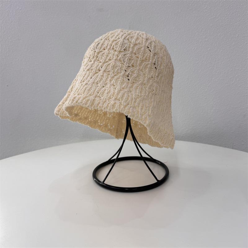Hat Versatile Style Sweet Knitted Hollow Womens Ventilate Hatscaps Fishermans