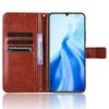 For Oukitel C51 Leather Phone Case Wallet Crazy Horse Texture