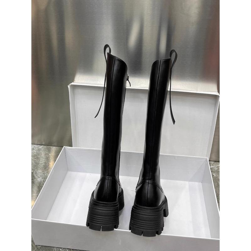 Increase the height of the thick bottom and look thin, but the knee knight high boots European goods explosion inequality tide