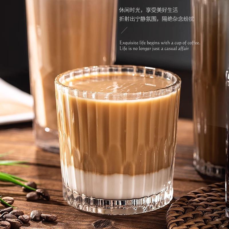 Ice American Latte Coffee Cup ins Wind Glass High Temperature Simple Water Cup Milk Cup Beverage Cup Juice Cup