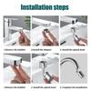 720°Rotation Faucet Extender Universal Splash-proof Saving Faucet Sprayer Head Bathroom Kitchen Extender Adapter