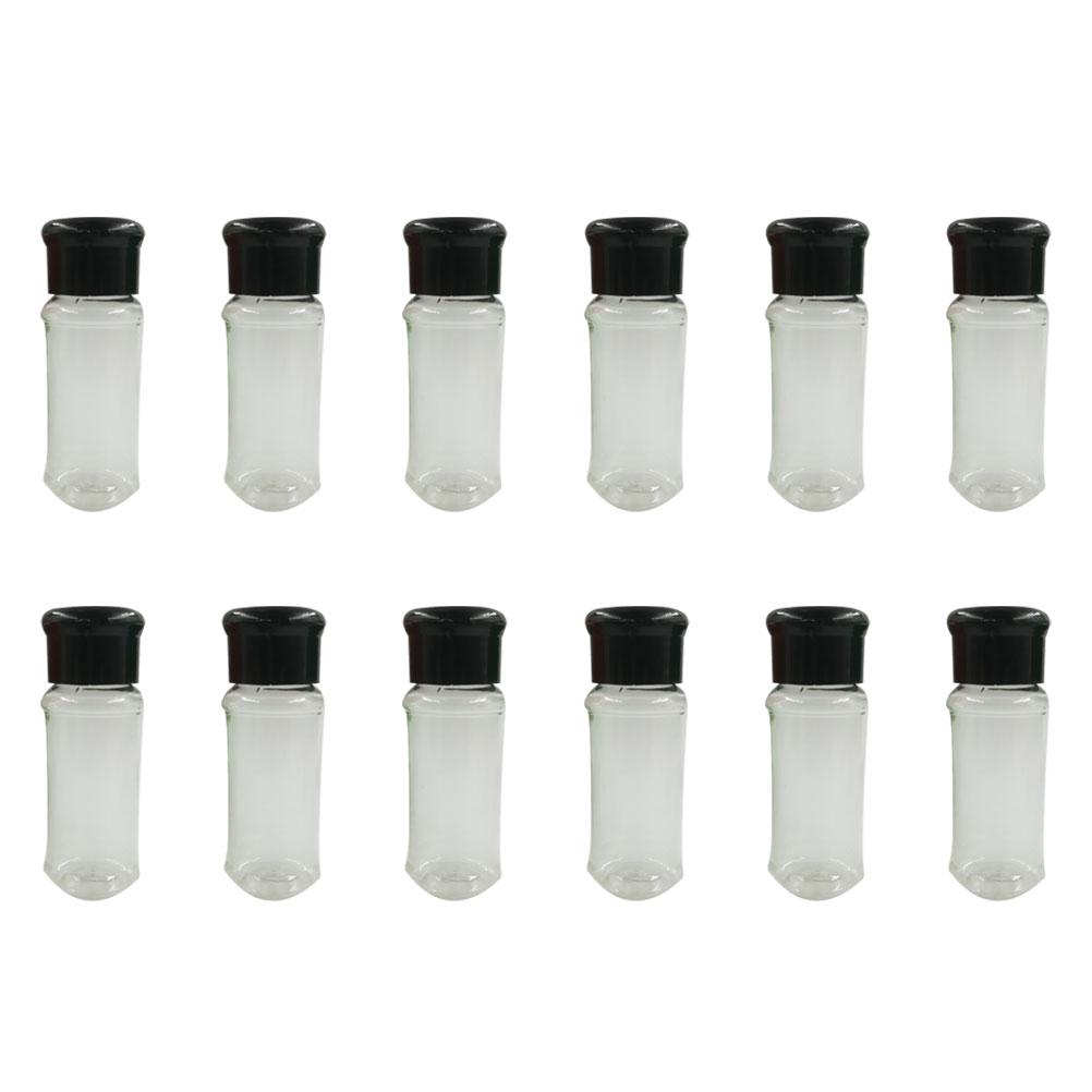 3pcs Seasoning Bottle Glass Durable Spice Pot Salt Jar Pepper Shaker for Kitchen
