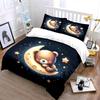 Sweet Bear Moon Decor Set Multiple sizes kid's and adults' bedroom Exquisite 3PC bedding set gift