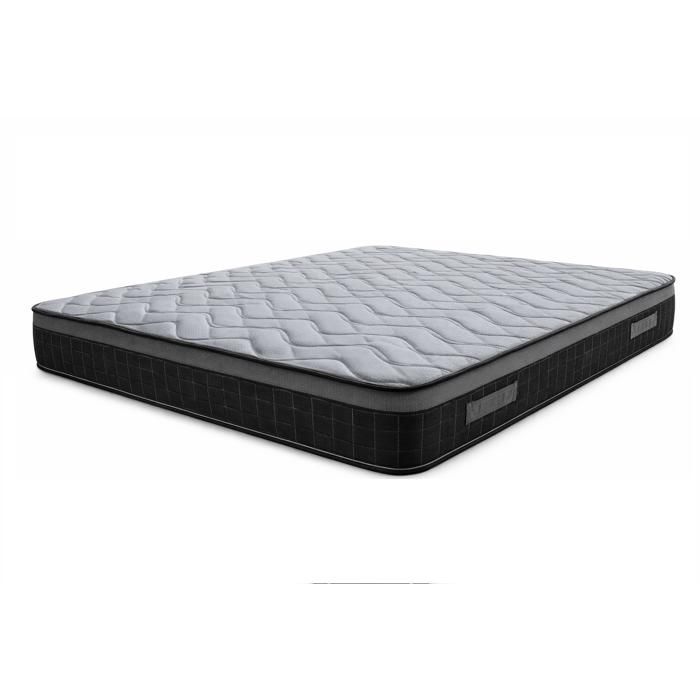 Matelas 140x200 25 cm IZIABELLA - Mousse polyuréthane, soutien ferme, 2 faces, tissu stretch 220 g/m²