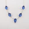 Tanzanite Gemstone Silver Necklace 925 Sterling Silver Handmade Jewelry Necklace For Wedding RN-1-8