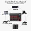 12 Channel Bluetooth Live Studio Audio Mixer Mixing Console w/ USB XLR Input 48V Black