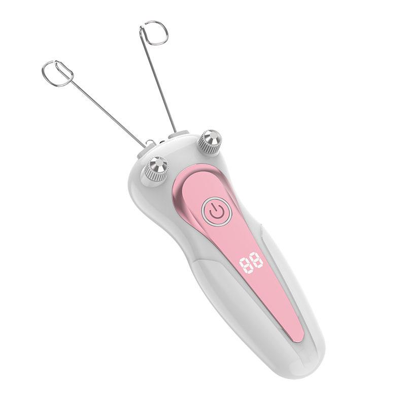 Epilatör ve İplik Alma Fonksiyonlu Dijital Yüz Masaj Aleti ve Tüy Alma Aracı