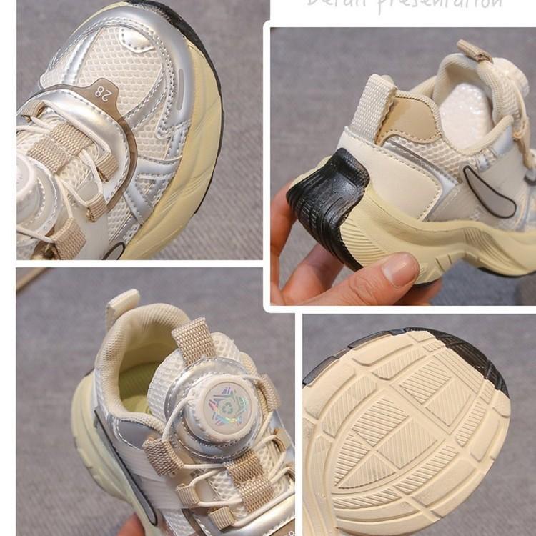 Boys shoes 2025 new spring fried street running sneakers children's mesh soft-soled dad shoes light and breathable