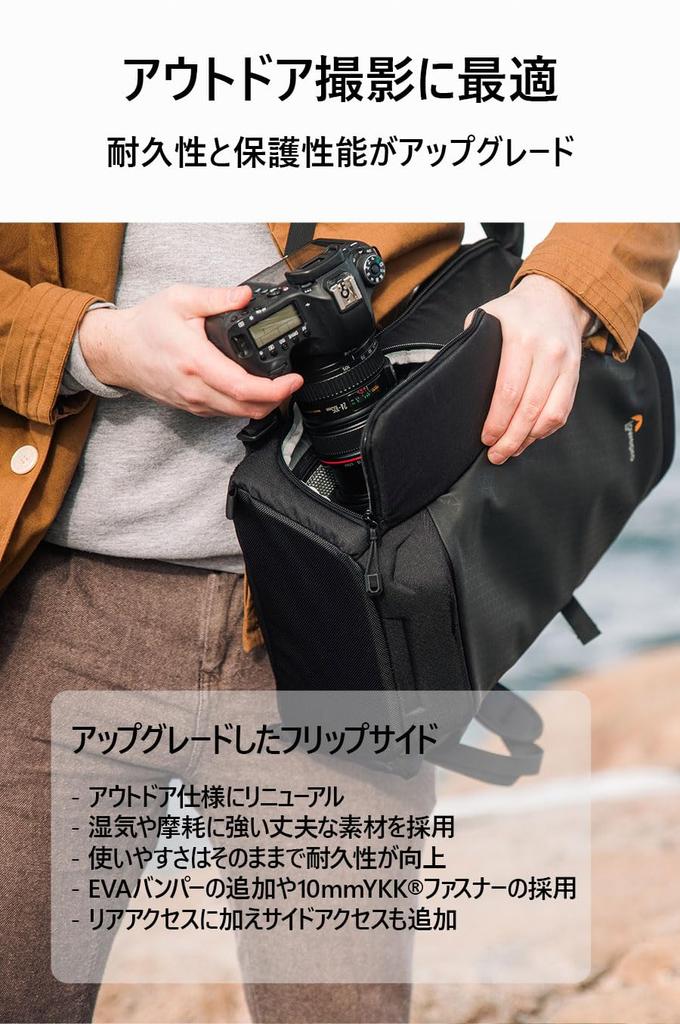 Lowepro Kamerarucksack Flipside 400 AW III Schwarz Rucksack Outdoor-Spezifikation Kameratasche 16L fasst Tablet Abnehmbare Zubehörtasche inklusive Alle