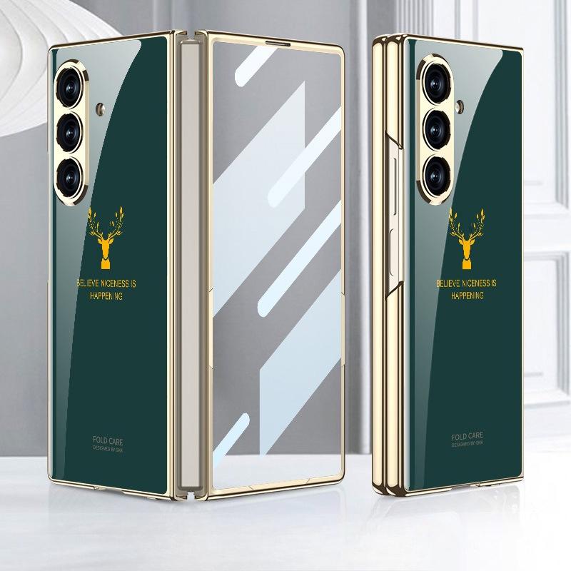 Samsung ZFold8Ultra Electroplated Anti-drop Mobile Phone Case Glass Pattern Folding Screen Hard Case