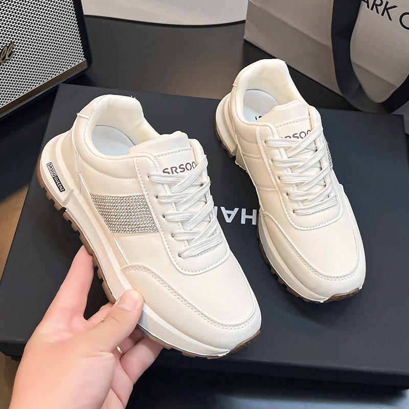 

Летняя обувь Женская 2025 Мода Женские Повседневные Женские Кроссовки Мягкие Клоги Платформа Модис Спорт Маленькие Криперы Новая Повседневная Шнуровка 41 бежевый