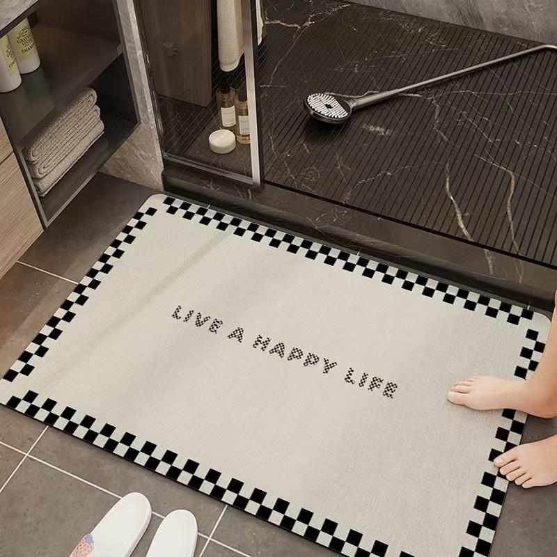 Xiansu bathroom floor mat, toilet suction door foot mat, carpet, diatom mud non-slip toilet, suction mat toilet