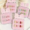 Cat's Eye Press On Nails Short Nail Tips New Nail Stickers  Children Wearing