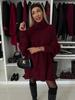 Women's 2026 Fall Winter New Arrival High Neck Long Sleeve Knit Long Cardigan Sweater Top, Casual Loose Warm Pullover Blouse