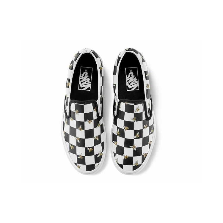 Vans Slip-On Schachbrettmuster Sneakers Unisex Sneakers Schwarz Weiß VN0A33TB9EH