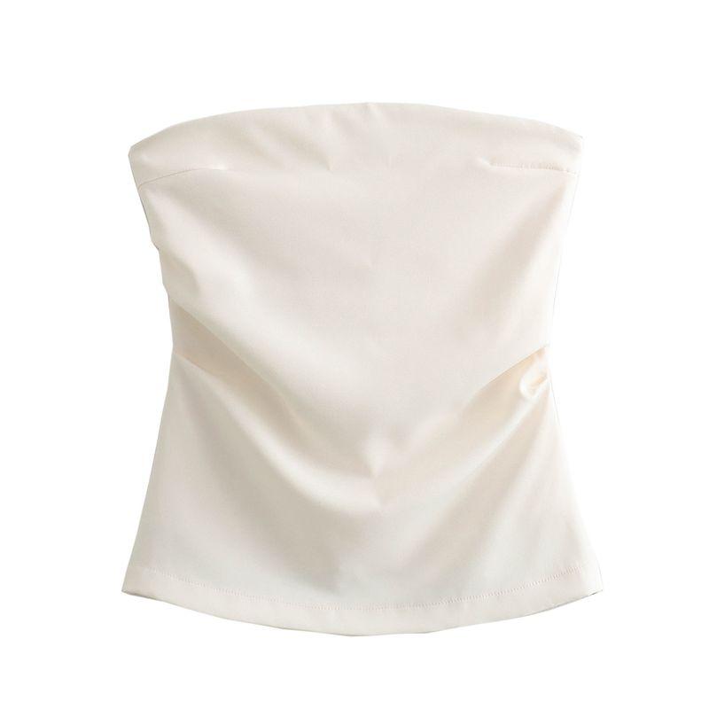 Off-the-Shoulder Kaslead Women's Clothing Sexy Pure Desire Tube Top
