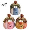 Pastoral Style Seasonal Home Accents Whimsical Patchwork Pumpkin Pumpkin Table Decor Cute Smiling Face Handcrafted Gift for Thanksgiving Day