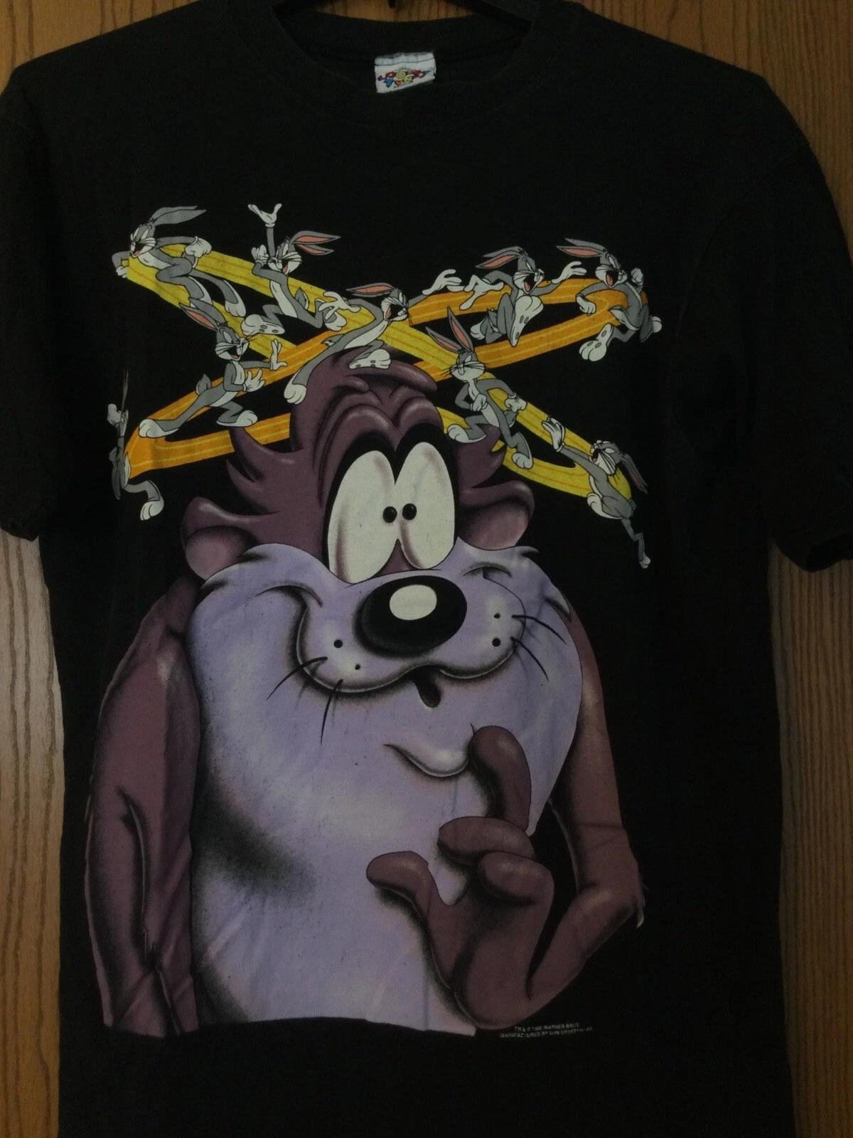 

Taz & Bugs - 1996 Black Shirt - Single Stitch - Warner Bros. - L - Looney Tunes 2XL