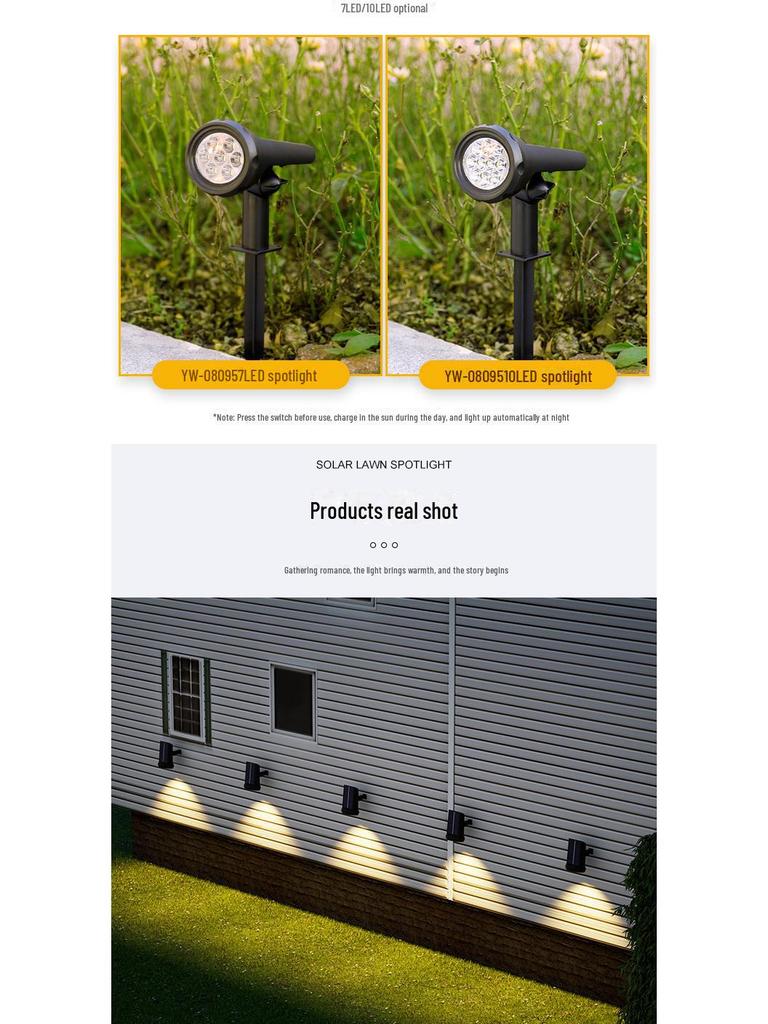 Super Bright Waterproof Solar Garden Spotlight for Outdoor Landscapes