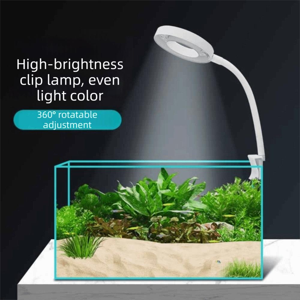 360 Degree Free Rotation Fish Tank Clip Lamp Waterproof LED Fish Tank Light Betta Fish
