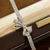 New Vintage  Pure 925 Sterling Silver Bracelets Full Pave 3a Cubic Zirconia Bowknot Bracelet for Women Luxury Fine Jewelry