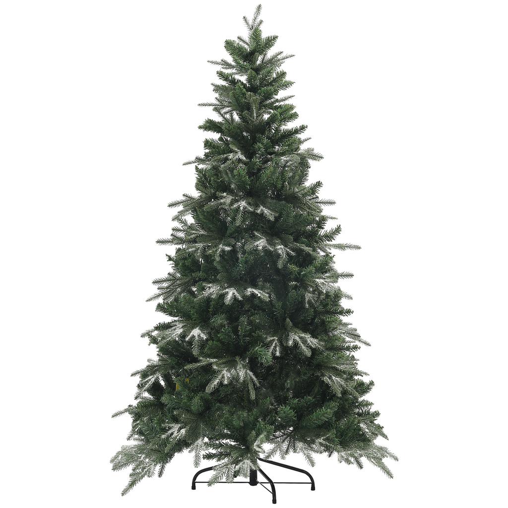 Snowy Christmas Tree with 850 Branches and Sectional Design, in Plastic and Steel, Ø110x180 cm, Green