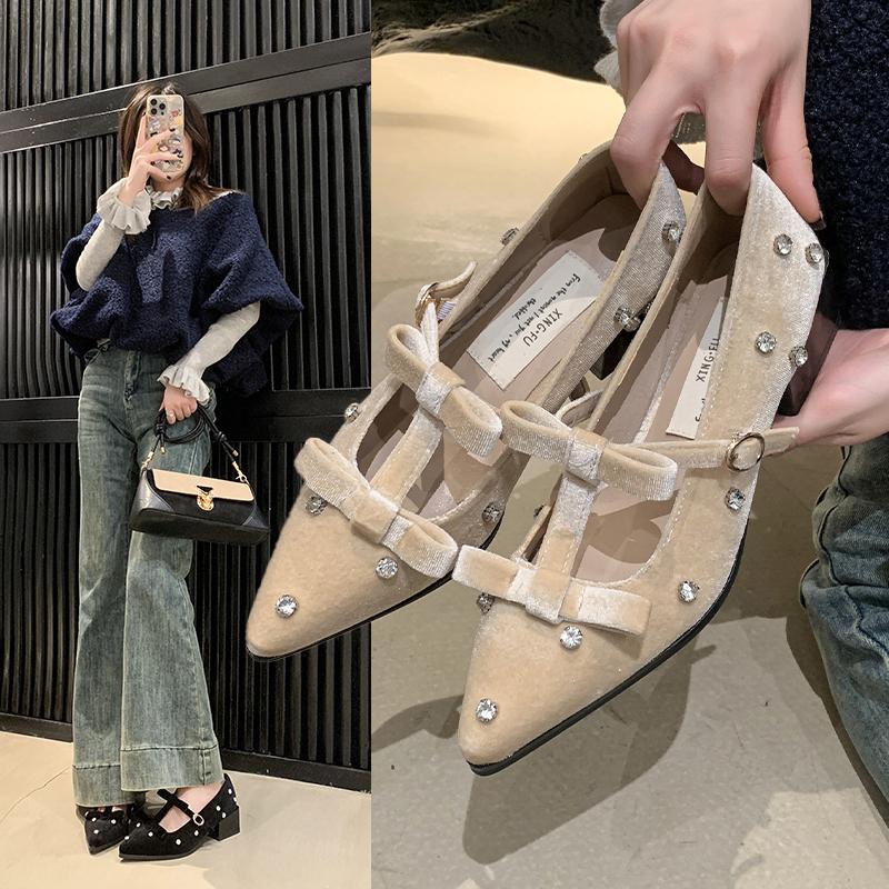 Fashion New Style Fashion Women Shoes Retro Flat Heeled Shoes for Women Square Toe Fashion Mary Jane Single Shoes Loafers Zapatos Mujer