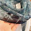 Spring New European and American Style Multi-functional Rhombus Silk Scarf Women's Versatile Pendant Decorative Cashew Flower Small Scarf