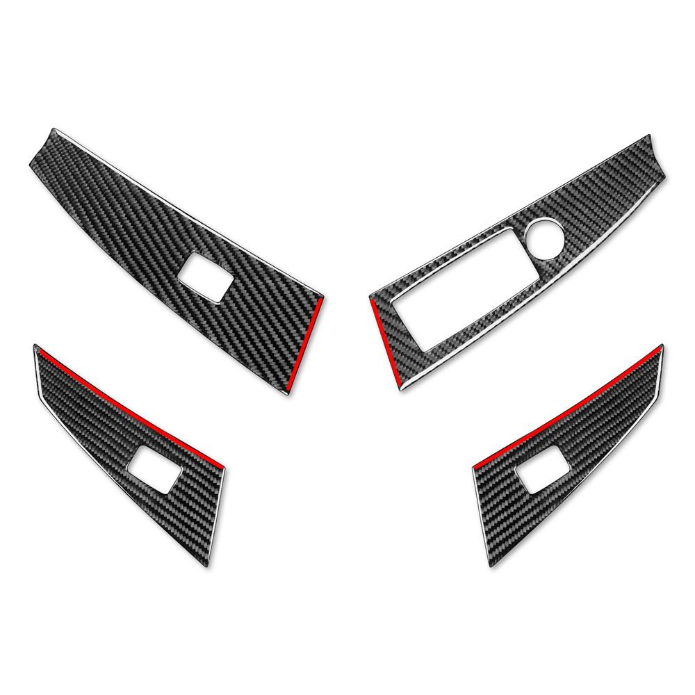 Carbon Fiber Window Switch Trim For BMW 5 Series E60 2004-2007