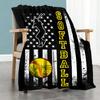 Baseball Customize Your Name Blanket Cozy Customizable Blanket Warmthful Decor Perfect for Chair Sofa Nap Seaside Four Seasons Multipurpose