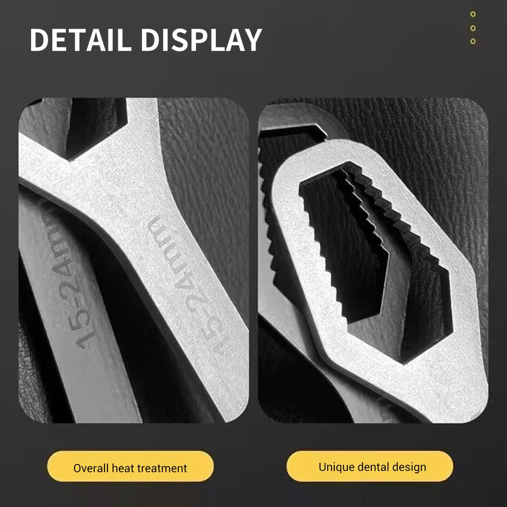 8-24mm Universal Wrenches Double-ended Self-tightening Adjustable Wrench Tools for Automotive Maintenance and Repair