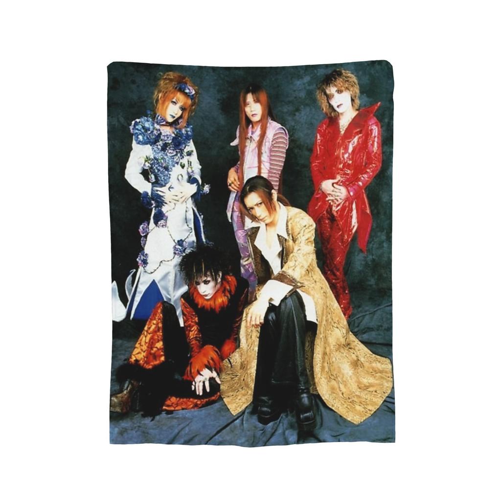 Malice Mizer Band Blanket Flannel Spring/Autumn Multifunction Lightweight Thin Throw Blanket for Bedding Bedroom Quilt