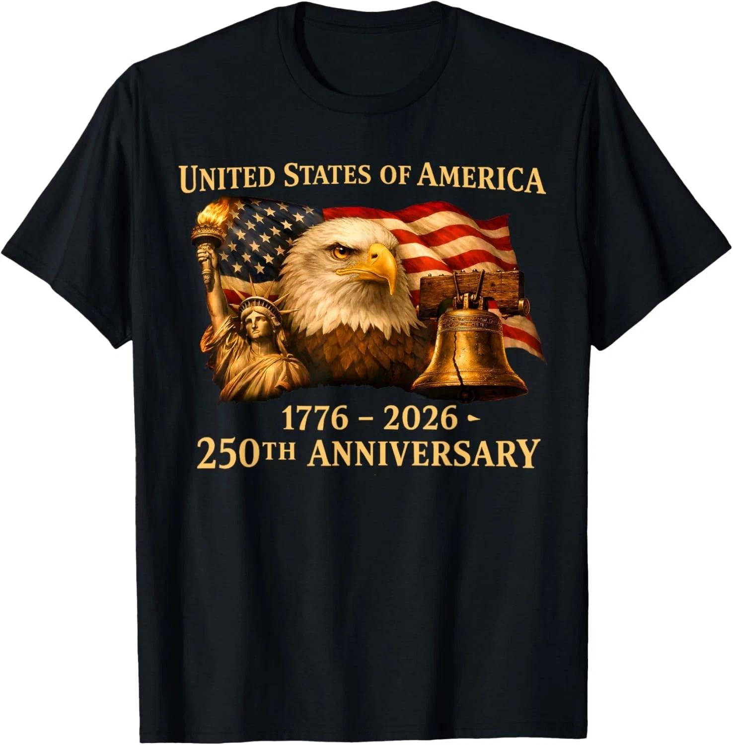 Eagle and Flag 250 Years 1776-2026 250th Birthday Unisex T-Shirt XL