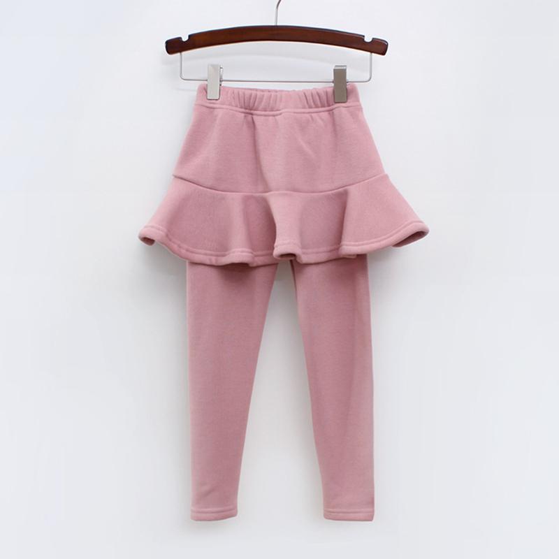 Pure Color Girls Pants Kids Leggings 2-10Y Children Clothing Spring Autumn Cotton Leggings Warm Baby Girl Skirt-Pants